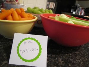 Veggies and fruit for the "herbivores"
